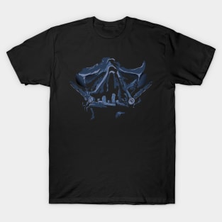 Charred and fused sci-fi armor helmet T-Shirt